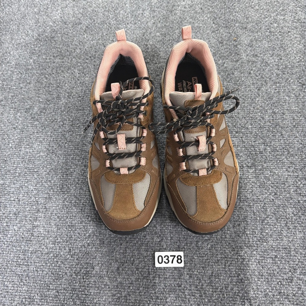 Skechers Hiking Sneakers Women 9.5 Brown Waterproof Leather Relaxed Fit 167003